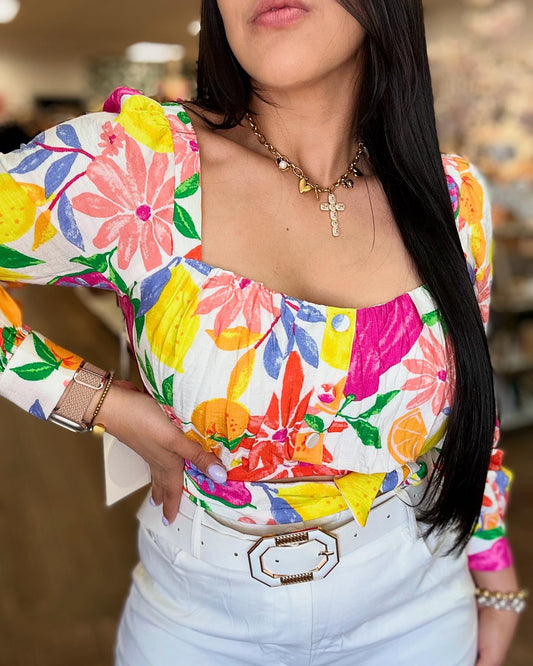 Floral Tropi Top